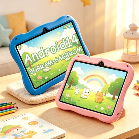 UODEGA Q80 7-inch Tablet , 64GB, Android 14, Wi-Fi, Blue