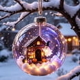 thumbnail image 5 of sruoe Halloween Transparent Scene Ball, Ghost Cottage Hanging Sphere, Halloween Party Supplies, Halloween Decorations for Tree Window Entryway, 5 of 6