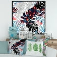 thumbnail image 2 of Designart 'Abstract Tropical Floral Patchwork I' Tropical Framed Canvas Wall Art Print, 2 of 5