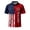 Wine, variant on MuXiKeJi Clothes Men's 250Th Anniversary National Flag Print Casual Waffle Fabric Polo Shirt Cross Patriotic Tee