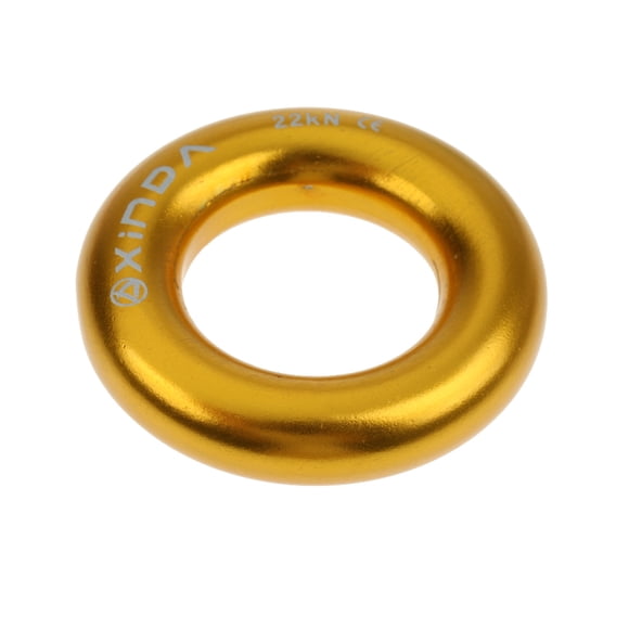 de rappel - tórico de aluminio de 22 kN para hamaca arborista de escalada en roca, Oro Sunnimix Rappel Ring