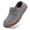 Dark Grey, variant on Women's Leather Loafers|Slip On Wide Toe Box Comfortable Barefoot Flats