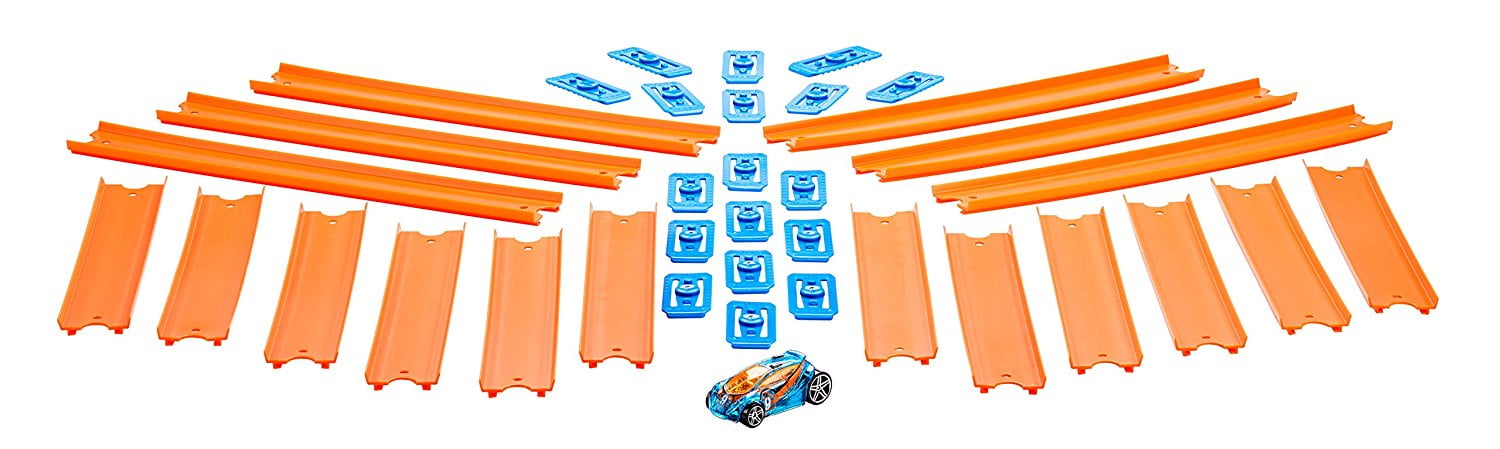 Mattel Hot Wheels BHT77 Track Builder Straight Track with Car for sale online 