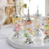 6 Pack | 7" Silver Candy Jar Container Favors With Lids