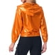 thumbnail image 3 of Chaqueta Brillante de Mujer Inspire Chic de Manga Larga Ligera con Cremallera y Capucha Metálica S Naranja, 3 of 6