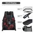 thumbnail image 4 of Goofa Rose Full Moon Black Wolf Pattern Comfortable Student Backpack - Ergonomic Design, Durable, Water-Resistant, Multi-Compartment,Travel, and Outdoor Activities, 4 of 5
