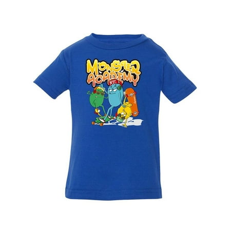 

Monster Skateboarding Academy T-Shirt Infant -Image by Shutterstock 24 Months