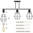 thumbnail image 3 of Industrial Style Metal Cage Wall Light, Black Wall Light, 3 of 3