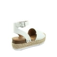 thumbnail image 2 of Topic Casual Espadrilles Trim Rubber Sole Flatform Wedge Buckle Ankle Strap Open Toe Sandals, 2 of 2