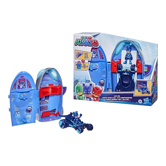 Set de Juego Hasbro PJ Masks Cuartel General 2 en 1 con Figuras