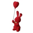 thumbnail image 1 of predolo Heart Rabbit Statue Animal Sculpture Collectible Art Craft Ornament Easter Bunny Red, 1 of 8
