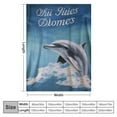 thumbnail image 4 of ONETECH  Dolphin Gifts for Women, Dolphin Blanket for Dolphin Lover on Birthday/Christmas, Flannel Plush Throw Blanket, Just a Girl Who Loves Dolphin, 4 of 6