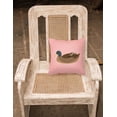 thumbnail image 2 of Carolines Treasures Khaki Campbell Duck Pink Check Fabric Decorative Pillow 14Hx14W multicolor, 2 of 2