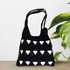 thumbnail image 4 of Bolso Hobo Mano Punto Con Patrón Corazón Ganchillo para Mujer Compras, 4 of 9