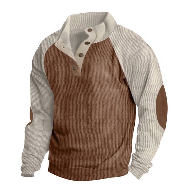 Men's Standing Collar Sweatshirt Is Outdoor Casual Sweaters Tops M