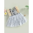thumbnail image 3 of Bagilaanoe Toddler Baby Girl Summer Dress Print Ruffle Flying Sleeve A-line Princess Dresses 6M 9M 12M 18M 24M 3T Kid Patchwork Tulle Skirt, 3 of 8