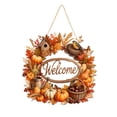 thumbnail image 2 of Small Fall Wreath, Welcome Sign, Autumn Door Decor for Front Door | Cute Hello Fall wreath for front door, wall, office, entryway, and indoor outdoor autumn harvest decor. B, 2 of 8