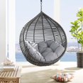 thumbnail image 1 of Modway Garner Teardrop Outdoor Patio Swing Chair without Stand in Gray, 1 of 6