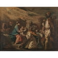 thumbnail image 2 of Gaspare Diziani 24x19 Black Ornate Framed Double Matted Museum Art Print Titled: Adoration of the Magi (1705 - 1760), 2 of 5