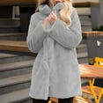 thumbnail image 3 of Aayomet Warm Winter Coats For Women Women's Cotton Winter Coat Thicken Warm Long Jacket with Fur Trimmed Hood,Gray L, 3 of 4
