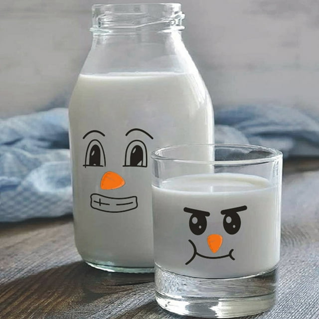 Snowman Face Stickers Set Funny PVC Christmas Expression Wall Decal DIY Self-adhesive Fridge Decoration