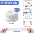 thumbnail image 5 of Duslogis Thumb Bandage Finger Bandages 15 Pcs Tubular Finger Stall Bandage Cotton Finger Cots Elastic Fingertip Protectors for Sprains Sports Kitchen Gardening Work,White, 5 of 7