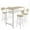Oak & White, variant on Tcbosik 5 Pieces Modern Counter Height Bar Table Set, Kitchen Table with Storage Shelf, 4 Round Barstools with Backrest, Breakfast Table Set for Dining Room, Easy Assembly, White & Gold