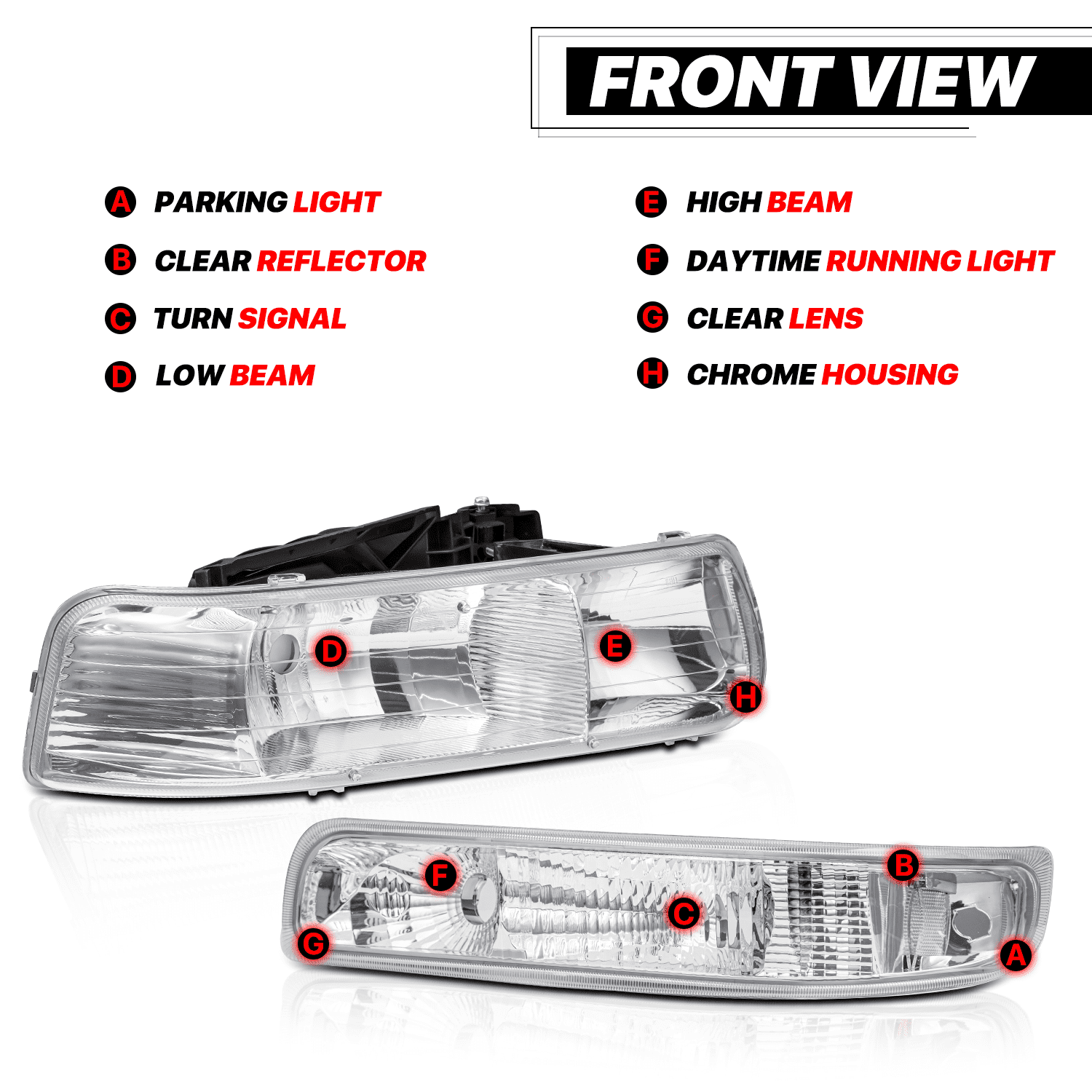となります Headlights Assembly Pair Replacement for 20032007 Honda Accord