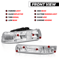 thumbnail image 4 of M-AUTO Pair Replacement Headlight Assembly for 99-02 Chevy Silverado 1500HD 2500HD 3500HD / 00-06 Suburban 1500 2500 Tahoe, 4 of 9