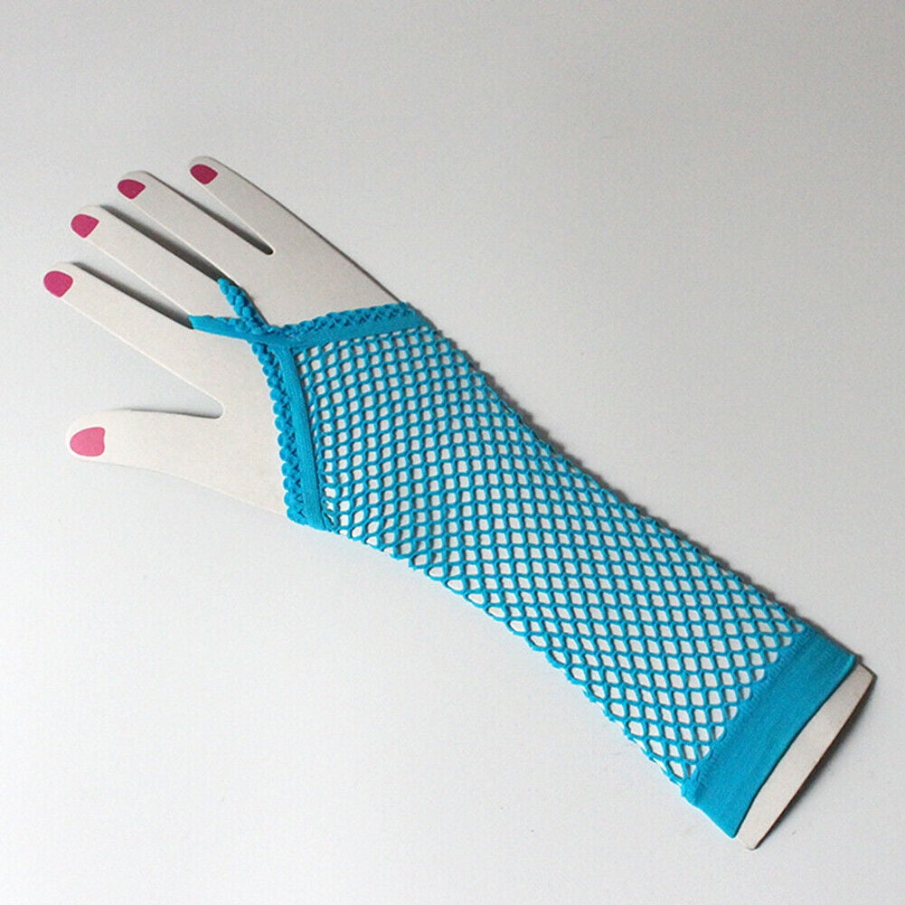 Women Long Gloves Fingerless Loop Gothic Steampunk Haft Arm