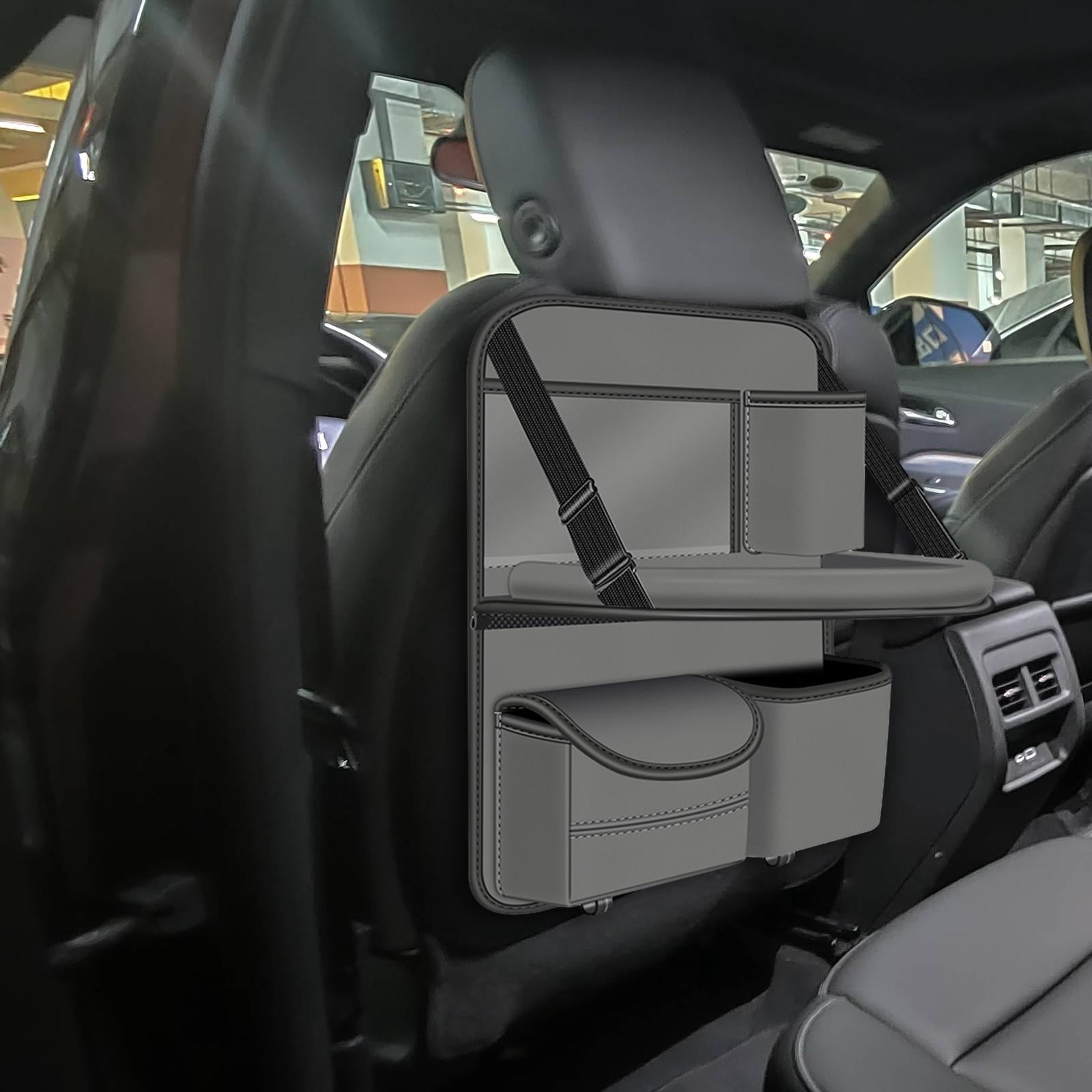 jiaping Car Backseat Organizer Automotive Accessories with Foldable Table Tray Road Trip Gray