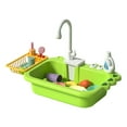 thumbnail image 1 of Kids' Pretend Play Kitchen Set With Storage & Dishwashing/Vegetable Washing Accessories Multiple Colors, 1 of 4