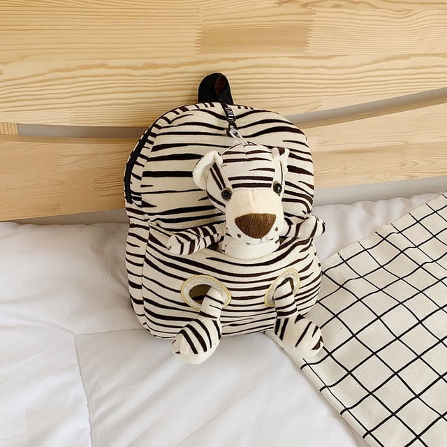 Mochila creativa antipérdida para niños, bonita mochila de peluche con dibujos animados para niños y niñas, mochila para jardín de infantes