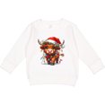 thumbnail image 2 of Inktastic Christmas Highland Cow Toddler Sweatshirt, 2 of 4