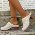 thumbnail image 6 of fukaraa Trendy Womens Heels Mules and Clogs Closed Toe Bootie Pumps Slip on Slippers Shoes, 6 of 6