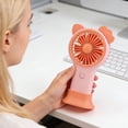thumbnail image 5 of weibbin Mini Cat Shaped Handheld Fan with Colorful Lights USB Rechargeable Pocket Sized Portable Quiet Cooling, 5 of 5