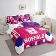 thumbnail image 4 of Manfei Initial Letter B 7-Piece Twin Bedding Sets,Buffalo Bedding Comforter Set,Pink Blue Geometric Sheet Sets For Boy,Breathable Bedroom Decoration Reversible, 4 of 9