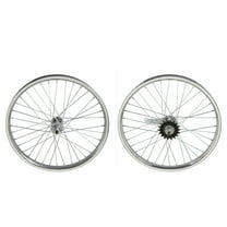 Bike 18 X 32mm Steel Front & coaster Wheel 28 Spoke 14G Chrome 3/8 Axle Single Wall Chrome.