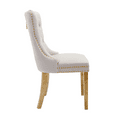 thumbnail image 3 of Tcbosik Upholstered Velvet Dining Chairs Set of 2, Kitchen Chair with Tufted Button Back, Modern Side Chair with Metal Legs, Beige & Gold, 3 of 10