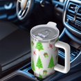 thumbnail image 6 of 1pc Christmas tree 40oz Tumbler with Straw & Handle - Insulated Stainless Steel Cup | Holiday Gift for Man Women (Christmas, Valentine's, Birthday), 6 of 7