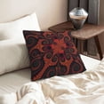 thumbnail image 6 of Velvet Decorative Throw Pillow Covers Set of 2, Soft Square Cushion Cover with Invisible Zipper Fractal Dark Spiral Vortex Printing, 18"x18", 6 of 7