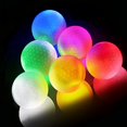 thumbnail image 1 of 6 Color LED Golf Balls Light Up - Glow in Dark for Night Golf Practice, Outdoor Park, Durable Waterproof Golf Accessories Set LED-6Color, 1 of 6