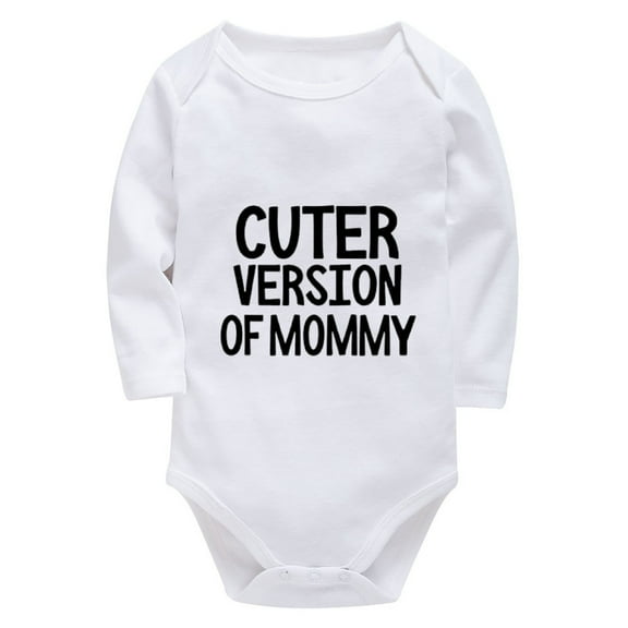Cute Version Of Mommy Baby Outfit Newborn Long Sleeve Baby Boy Rompers Newborn White Baby Clothes Unisex 0-3 Months