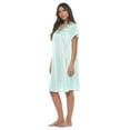 thumbnail image 2 of Casual Nights Nightgown - Women's Short Sleeve Tricot Nightgowns, Flutter Sleeves and Lightweight Silky Fabric, 2 of 5