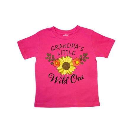 

Inktastic Grandpa s Little Wild 1 with Beautiful Sunflower Gift Toddler Boy or Toddler Girl T-Shirt