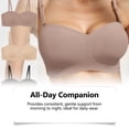 thumbnail image 4 of Alun Womens Soft Comfortable No Underwire Bras Seamless Push up Bralettes Full Coverage Breathable Fabric Pure Color Casual Tshirt Brassiere for Everyday Wear Brown S, 4 of 5