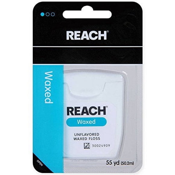 REACH Soie Dentaire Cirée Sans Saveur, 55 yds (Lot de 2)