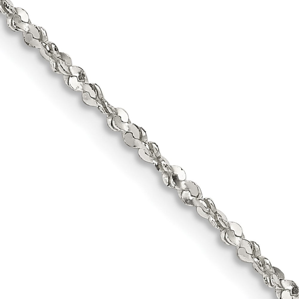 925 Sterling Silver Twisted Serpentine Chain Necklace