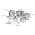 thumbnail image 1 of Stainless Steel 15-Piece Cookware Set, Pots, Pans and Utensils, Silver, 1 of 8