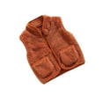 thumbnail image 3 of Aunavey Baby Girls Boys Faux Fur Sleeveless Vest Coat Lightweight V-Neck Short Gilet for Toddler, 3 of 7